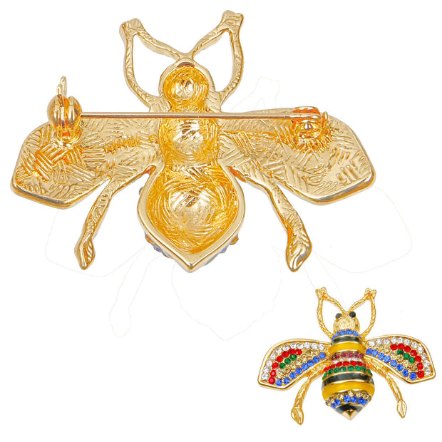 Buzzworthy Brooch: Colorful Bee Pin