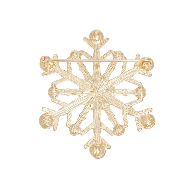 Brooch Stellar Snowflake Gold Pin for Women