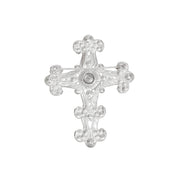 Brooch Victorian Cross Silver Pin for Women