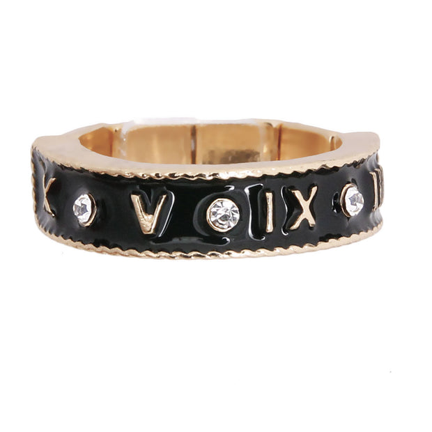 Black Roman Numeral Ring