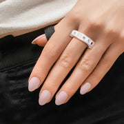 White Roman Numeral Ring