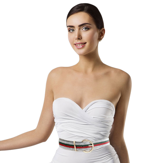 Stripe Savvy: Rhinestone Belt