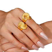 18K Gold-Plated Twisted Ring