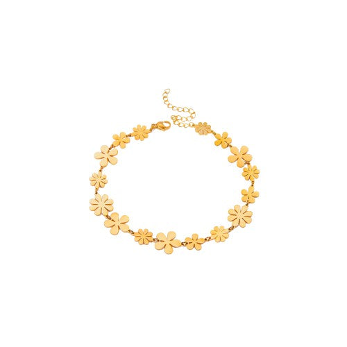 18K Gold-Plated Flower Bracelet