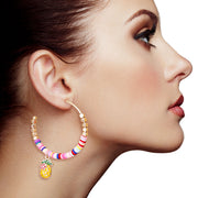 Multi Color Disc Pineapple Hoops