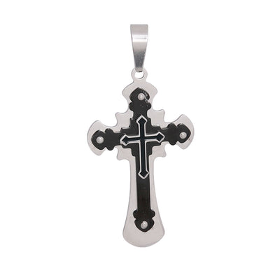 Black Stainless Steel Cross Pendant