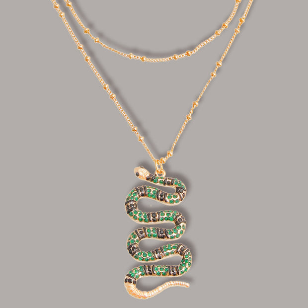 Serpentine Style: Snake Layer Necklace