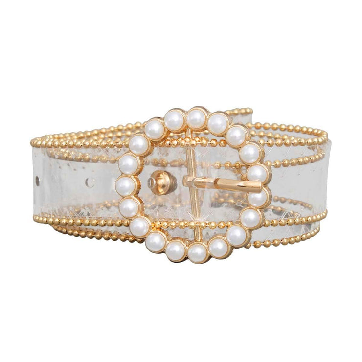 Gold Pearl Transparent Belt