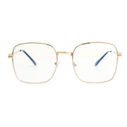 Gold Blue Light Square Glasses