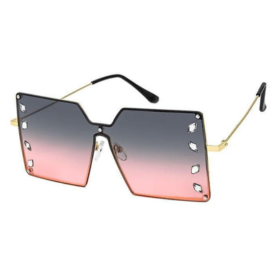 Purple Square Stone Sunglasses