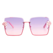 Pink Square Clover Sunglasses