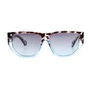 Blue Tortoise Geometric Sunglasses