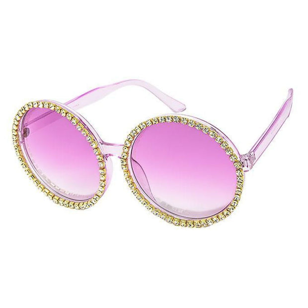 Purple Round Stone Sunglasses