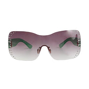 Green Rimless Butterfly Sunglasses