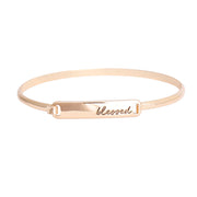 Blessed Gold Hook Bangle