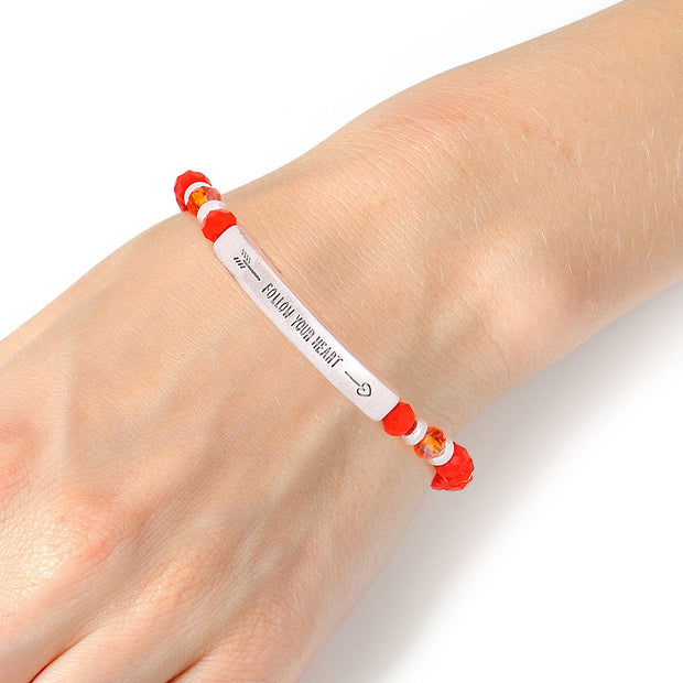 Coral Follow your Heart Bracelet