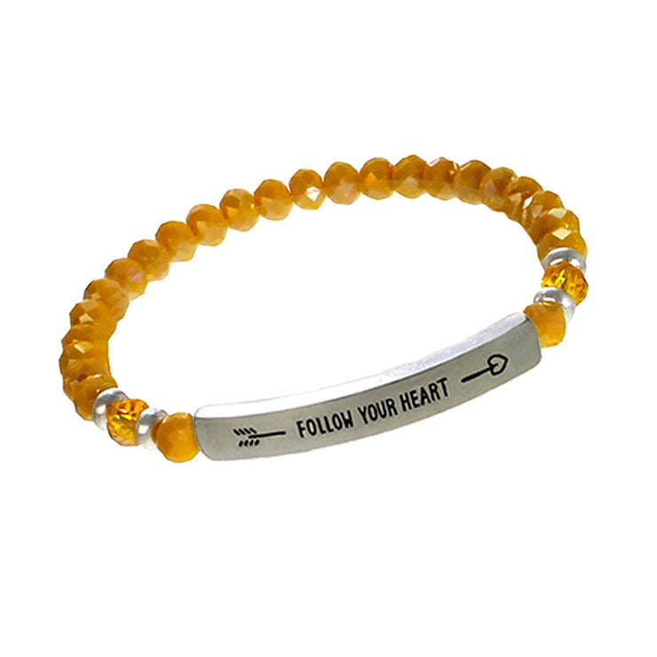 Yellow Follow your Heart Bracelet