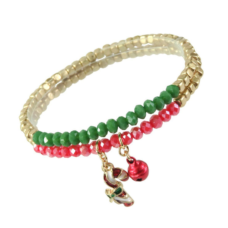 2 Pcs Candy Cane Bracelet