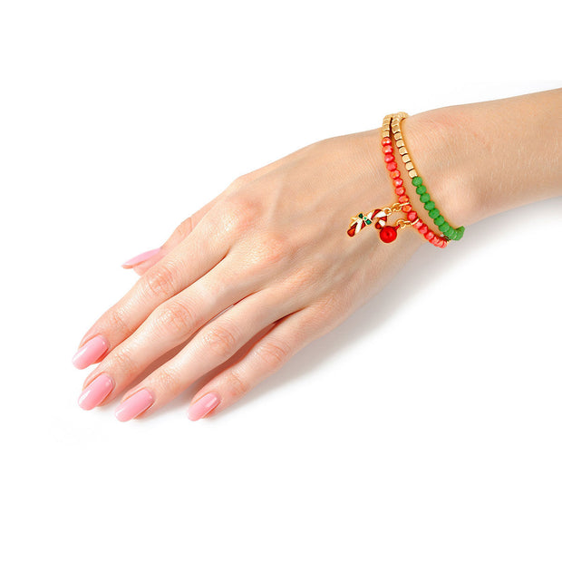 2 Pcs Candy Cane Bracelet