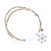 2 Pcs White Snowflake Bracelet