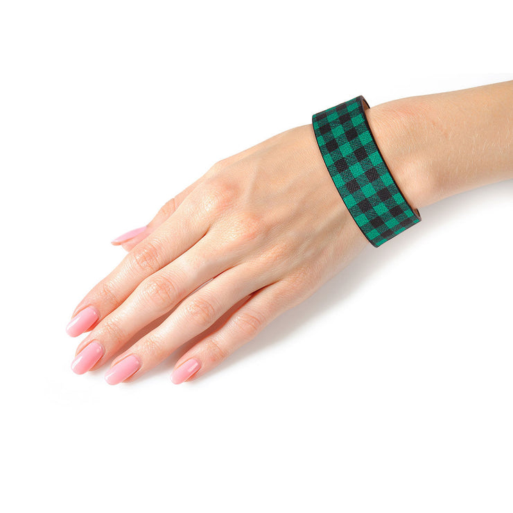 Green Buffalo Plaid Bracelet