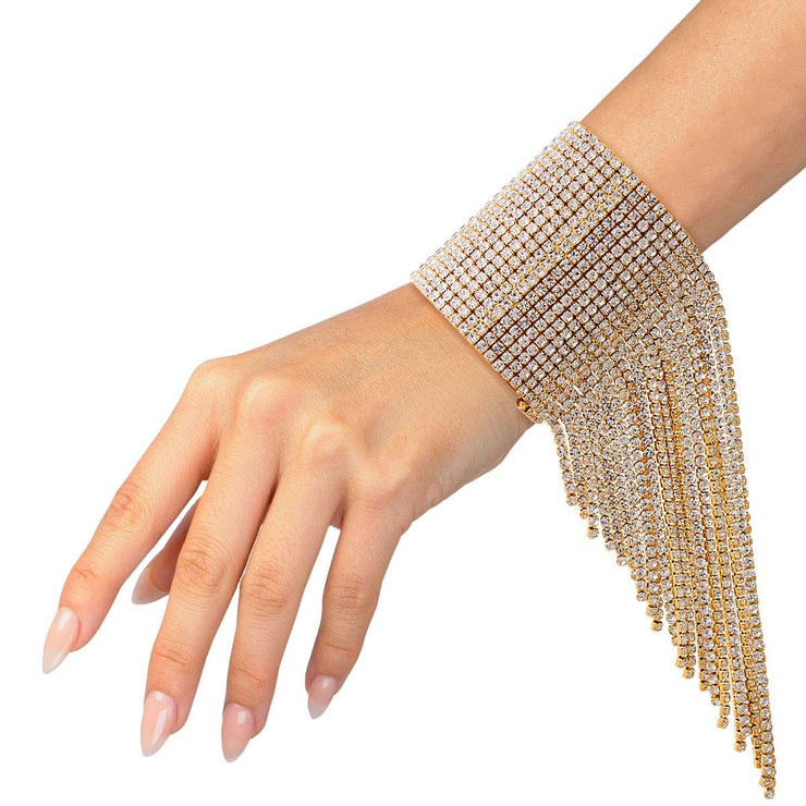 Gold 20 Line Fringe Cuff