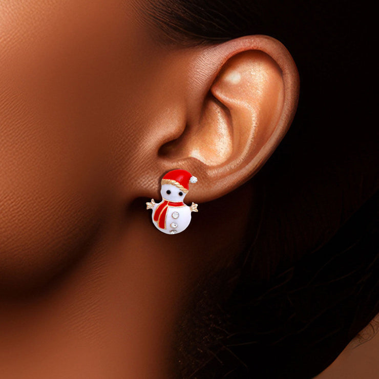 Adorable Mini Snowman Studs: Cuteness Overload