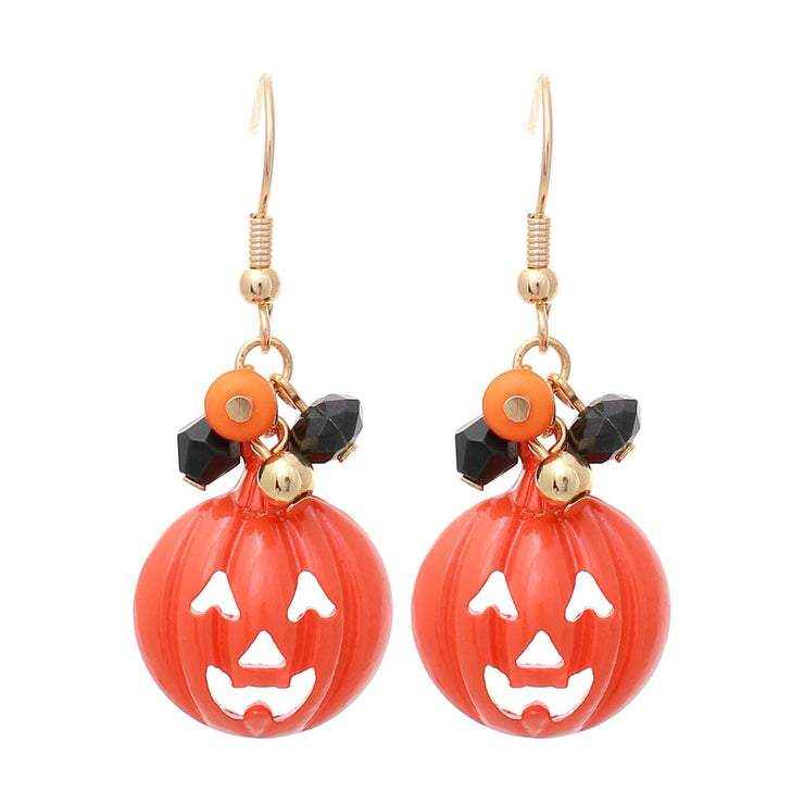 Orange Jack O Lantern Fish Hooks