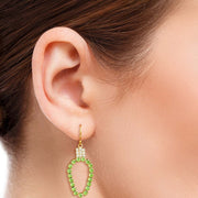 Subtle Elegance: Light Green Xmas Light Earring