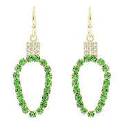 Subtle Elegance: Light Green Xmas Light Earring