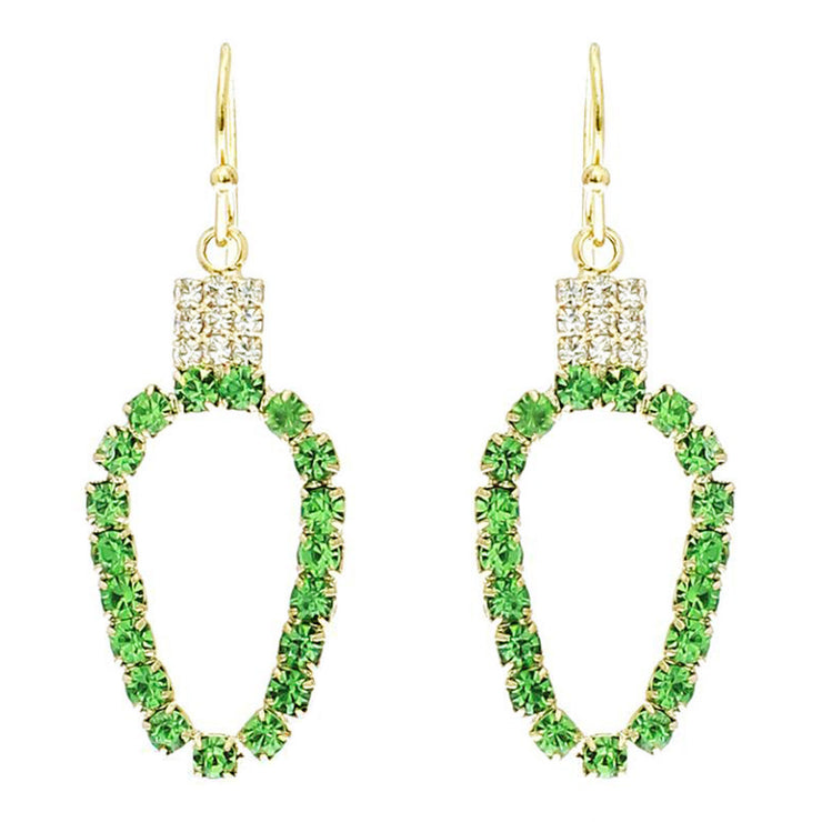 Subtle Elegance: Light Green Xmas Light Earring