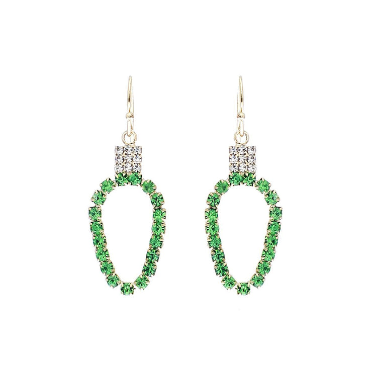 Subtle Elegance: Light Green Xmas Light Earring