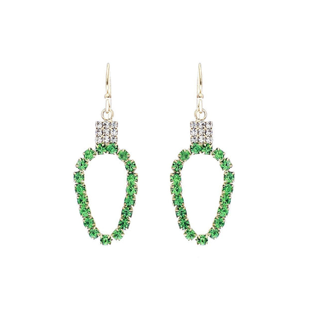 Subtle Elegance: Light Green Xmas Light Earring