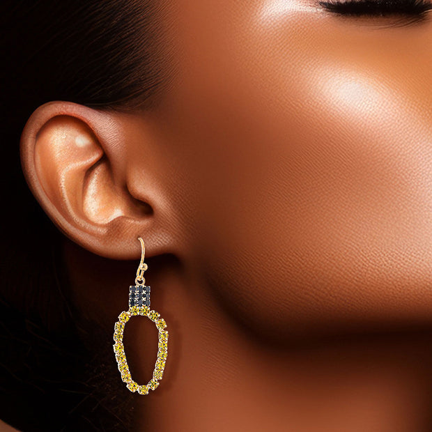 Twinkle in Style: Sophisticated Yellow Xmas Light Earrings