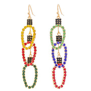 Triple Twinkle Delight: Multi Xmas Light Earrings