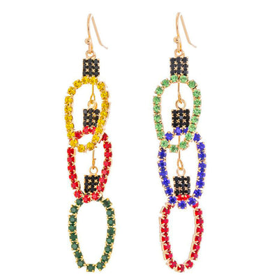 Triple Twinkle Delight: Multi Xmas Light Earrings