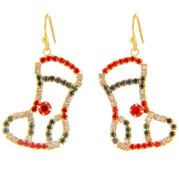 Elegant Xmas Stocking Earrings - Refined Style