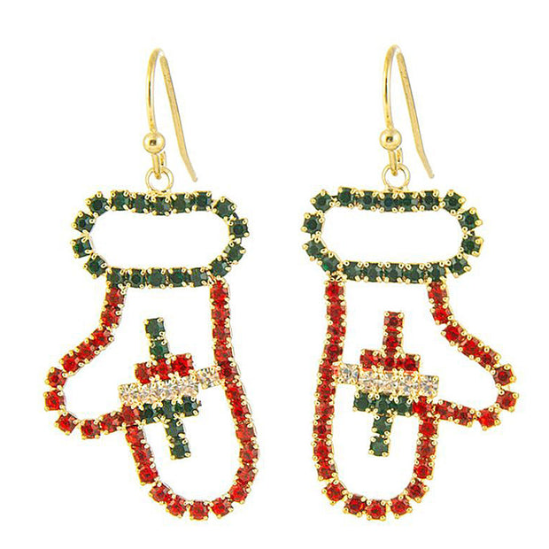 Cozy Cheer: Xmas Mitten Earrings for Festive Flair