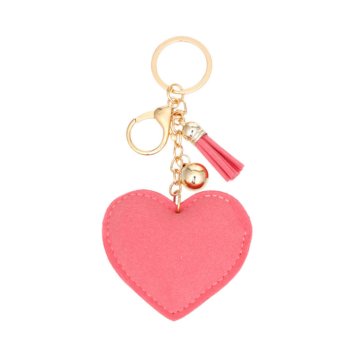 Keychain Gold Pink MOM Heart Charm for Women