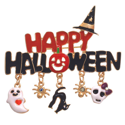 Happy Halloween Charm Brooch