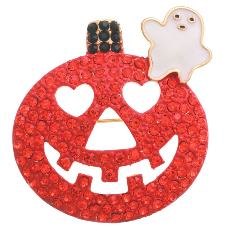 Jack O Lantern Ghost Brooch