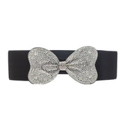 Aurbo Bowknot Rhinestone Stretch Belt