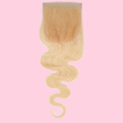 Blonde Body Wave 4x4 Transparent Closure