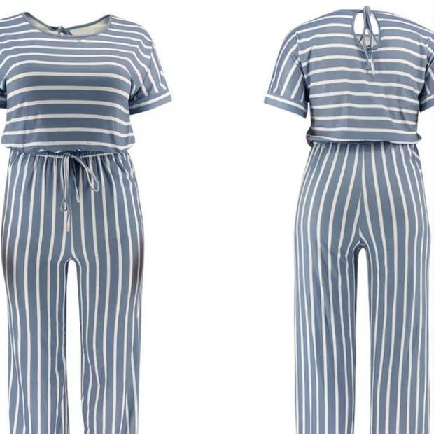 Blue Stripe 4XL Jumpsuit