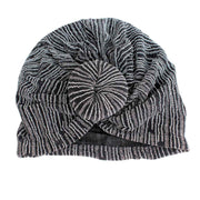 Silver Stripe Donut Knot Turban