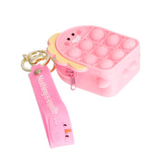 Pink Dino Bubble Pop Keychain