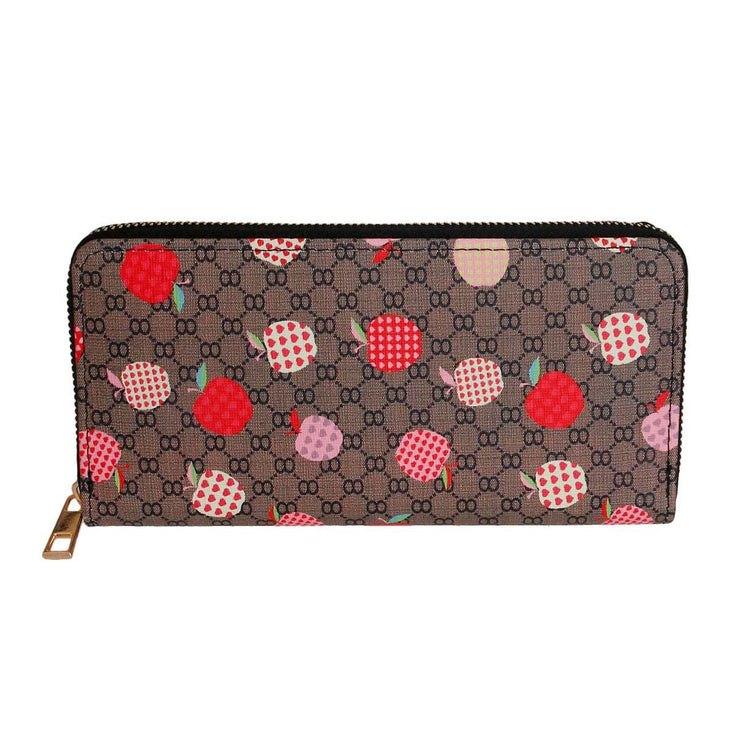 Apple Amore: Woven Wallet in Brown