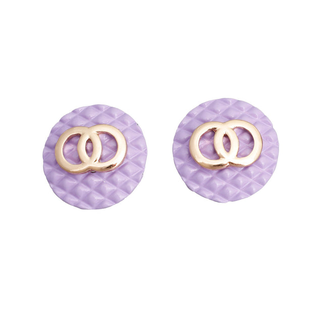 Lavender Haze Quilted Studs - Bespoke Style