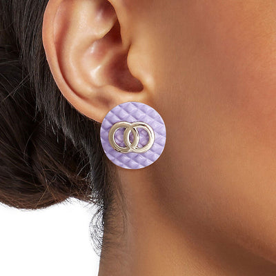 Lavender Haze Quilted Studs - Bespoke Style