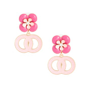 Pink Petal Paradise Earrings - Bespoke Blooms